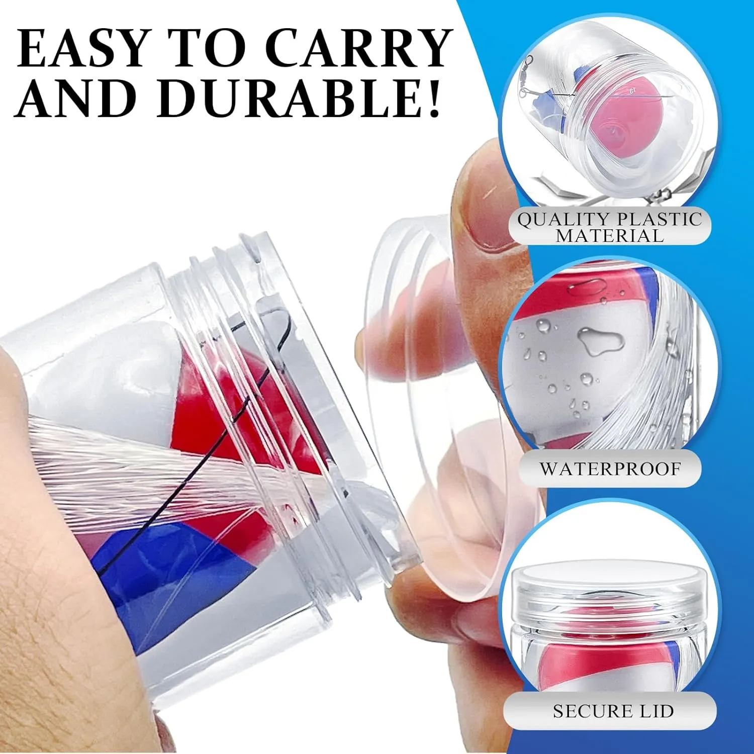 Operation Mini Fishing Kits Bulk for Christmas Child Shoebox Gift Emergency Fishing Survival Kit Small Fishing Kit with Jar Fishing Accessories Fishing Gear for Beginner Stocking Stuffer Gift