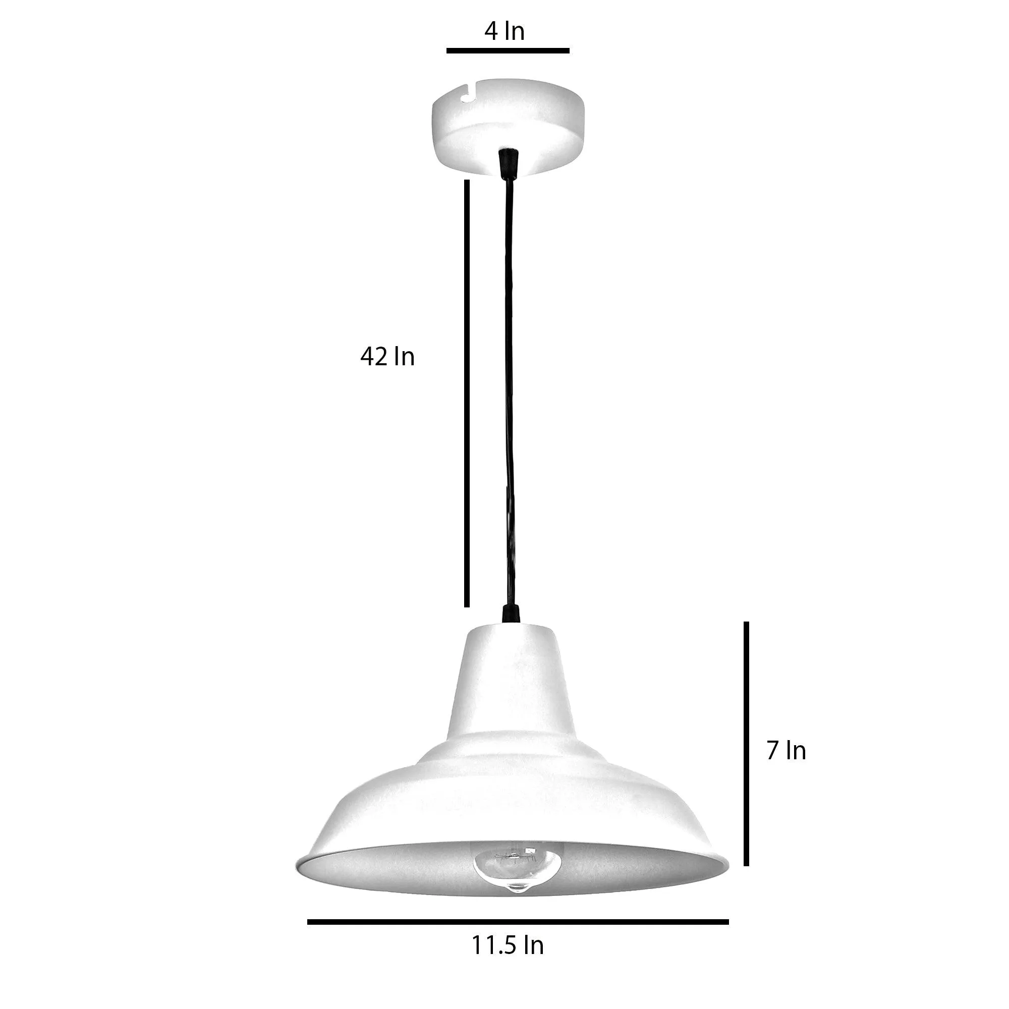 Opi Minimal Pastel White Metal Single Hanging Light by SS Lightings