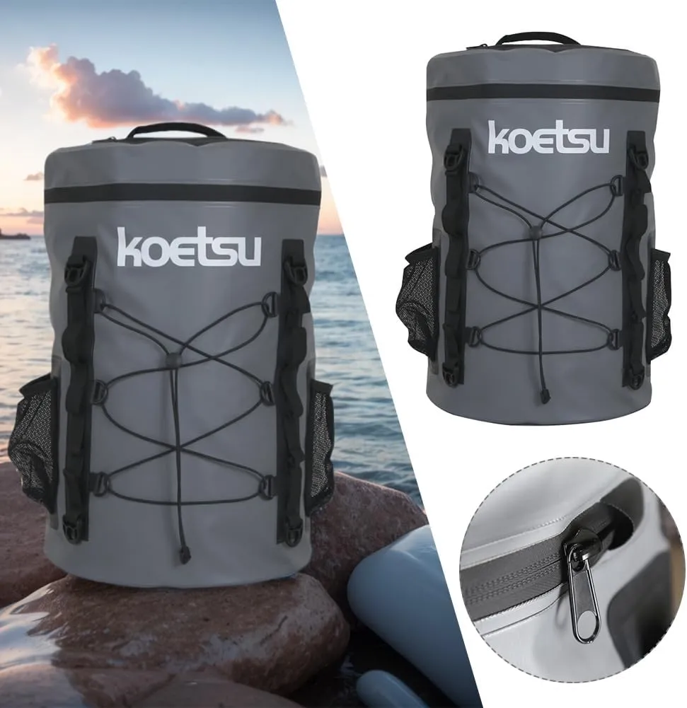 Orgone Dry Bags, Roll Top/Zipper Waterproof Backpack, 15/40L Lightweight Storage Bags for Boarding, Kayaking, Beach, Boating and Hiking