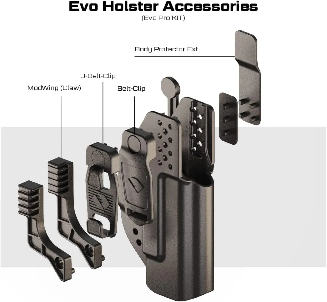 Orpaz EVO X-Macro Holster Compatible with Sig Sauer P365 X-Macro, Dual-Carry Holster - IWB or OWB - Will Secure Your Handgun with Tactical Appearance