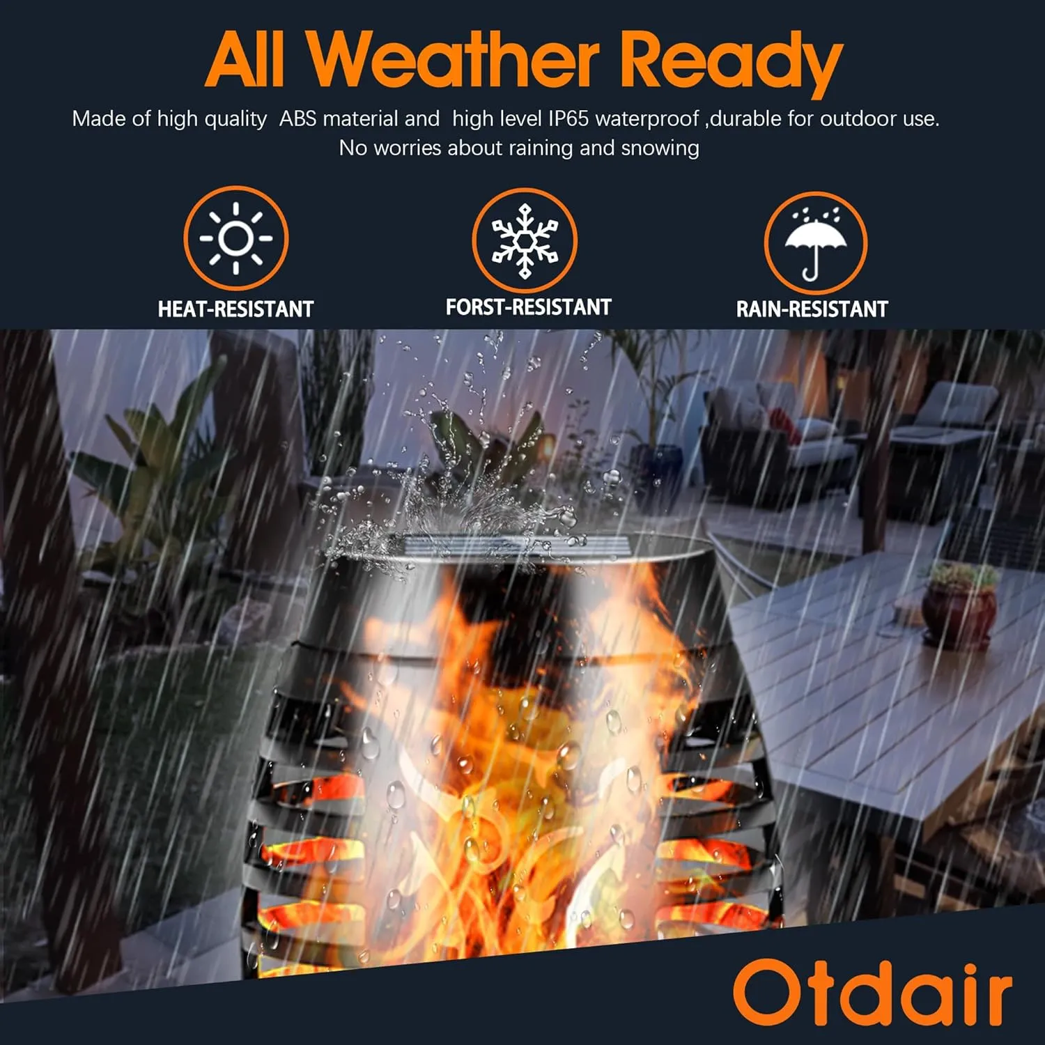 Otdair Solar Outdoor Lights, 8 Pack 12LED Solar Tiki Torches with Flickering Flame, IP65 Waterproof Mini Torch Lights Auto On/Off for Garden, Patio, Yard, Pathway