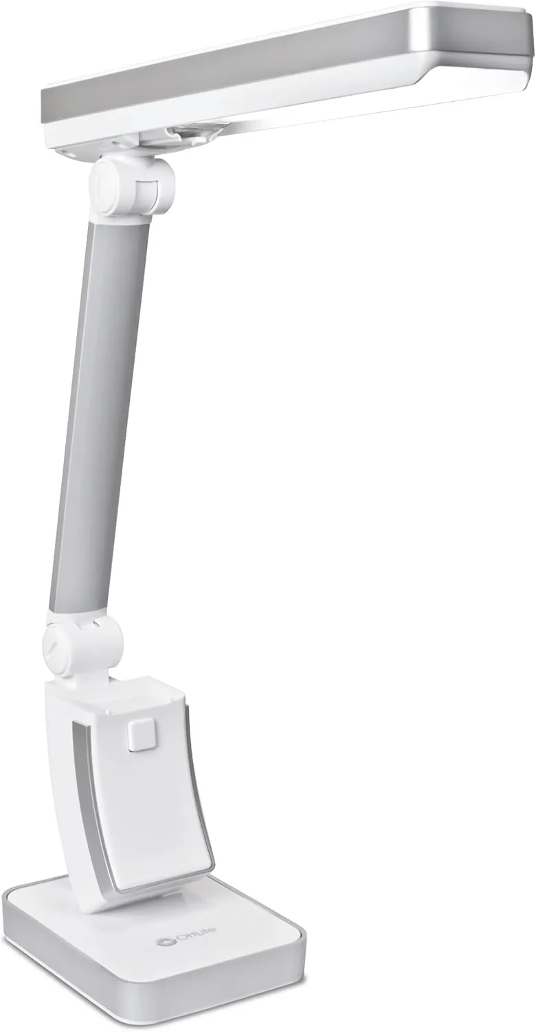 OttLite 13W Slimline Desk Lamp - Home, Office, Bedroom, or Reading (White)