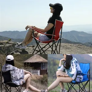 Outdoor Camp Chairs, Camping Folding Chair with Armrests Portable Bench for Fishing Beach Garden Tourist Lounge Stool Lawn Chairs Adults(Camouflage)