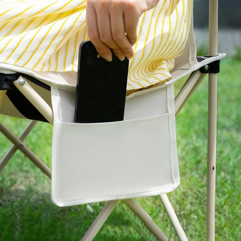 Outdoor Camping Stool 13 Inch Portable Folding Stool Compact Lightweight Foldable Fishing Stool Chair with Carry Bag for Walking Travel Hiking BBQ Fishing Beach(Black,30cm/12in)