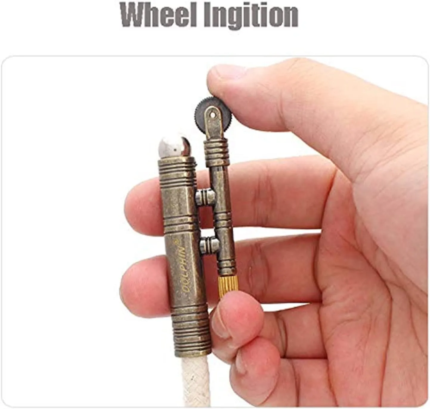 Outdoor Camping Survival Stable fire Source Retro Vintage Metal Lighter, Retro Windproof Metal Lighter Outdoor Camping, Men's Gift(A)