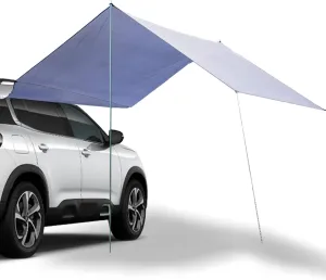 Outdoor Car Camping Canopy Tent 9.8ft x 6.5ft Side or Rear Mounted Lightweight Weatherproof Adventure Traveling Tarp with Included Poles, UV Protection and PU 3000mm (Grey)