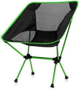 Outdoor Chair Folding Camping Portable Lightweight Aluminum Moon Leisure Fishing Stool Foldable