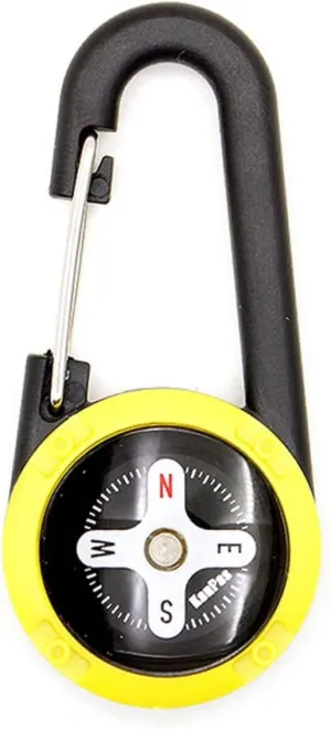 Outdoor Cross-Country Sports Compass/Compass Waterproof Multifunctiol Keychain Luminous Portable Orientation (Color : Yellow)
