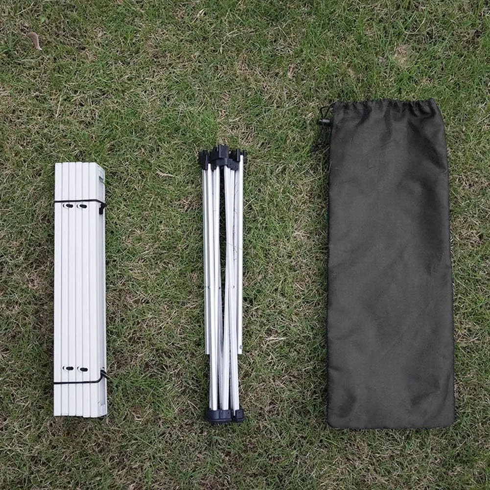 Outdoor Foldable Table, Lightweight Aluminum Alloy Desk for Camping,Hiking,Picnics, Portable and Sturdy Folding Table for Outdoor Activities, Versatile Outdoor Table(White)