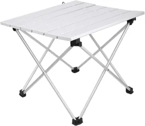 Outdoor Foldable Table, Lightweight Aluminum Alloy Desk for Camping,Hiking,Picnics, Portable and Sturdy Folding Table for Outdoor Activities, Versatile Outdoor Table(White)