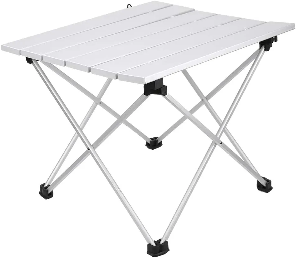 Outdoor Foldable Table, Lightweight Aluminum Alloy Desk for Camping,Hiking,Picnics, Portable and Sturdy Folding Table for Outdoor Activities, Versatile Outdoor Table(White)