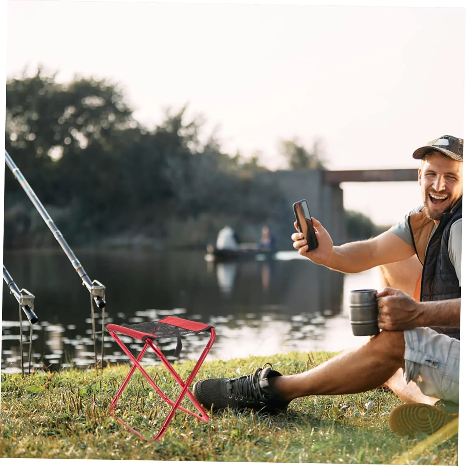 Outdoor Folding Chair Lightweight Portable Folding Stool for Camping Fishing and Outdoor Activities Versatile and Durable Design for and Use