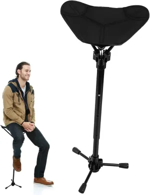 Outdoor Folding Stool Portable Collapsible Stool Folding Fishing Chair Portable Seat Lightweight Fishing Chair Foldable Seating Black Aluminum Alloy
