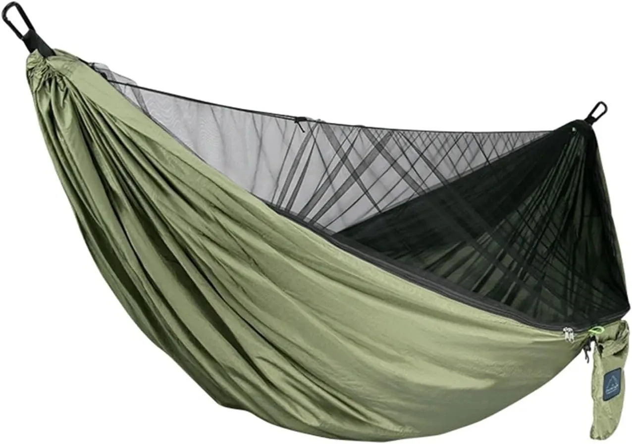 Outdoor Hammock Portable Quick Set Up Mosquito Net Camping Hammock Outdoor Hanging Bed Sleeping Swing Terrace Hammock(Model 1)