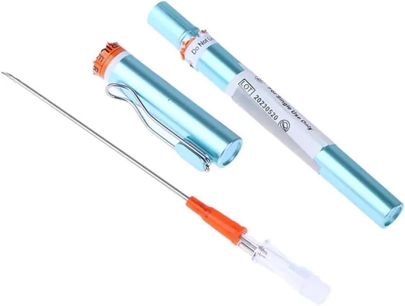 Outdoor Hiking Supplies Tension Pneumothorax Chest Decompression Needle Body Piercing Needles, 14G 5pcs
