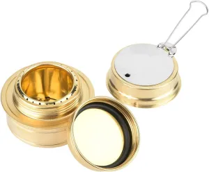 Outdoor Portable Ultra Light Mini Cooking Spirit, Burner Alcohol Fuel Stove BBQ Camping, With Sealed Cap And Fire Extinguish Lid For Home And Outdoor Hiking, Camping (Green)