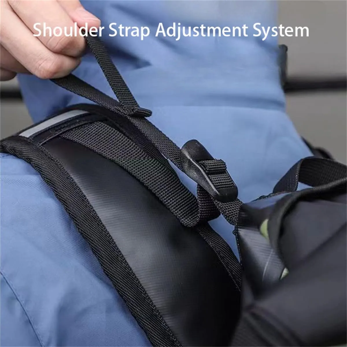 Outdoor PVC Waterproof Dry Backpack Water Floating Bag Roll Top Sack, for Kayaking Boating Camping Fishing Surfing (Black,30L)