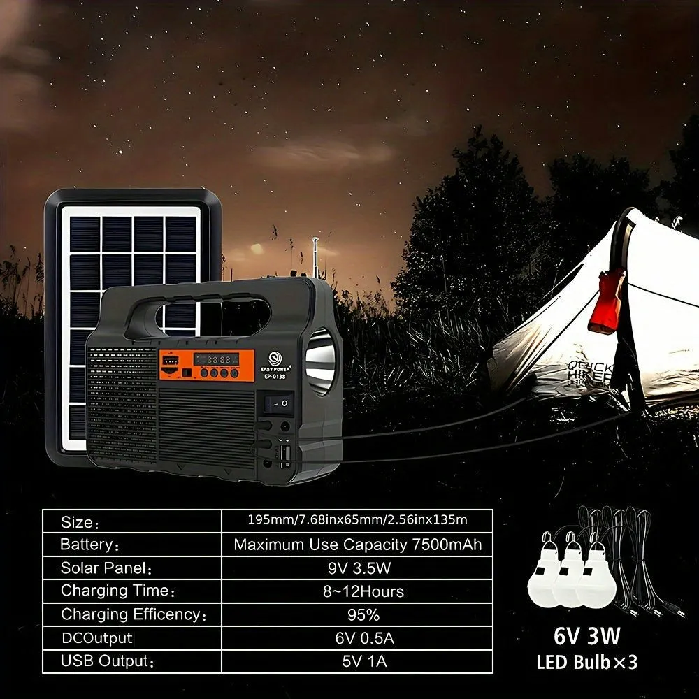 Outdoor Solar Power Searchlight for Camping