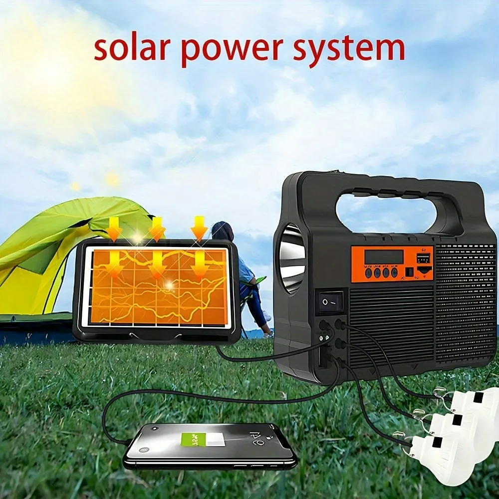 Outdoor Solar Power Searchlight for Camping