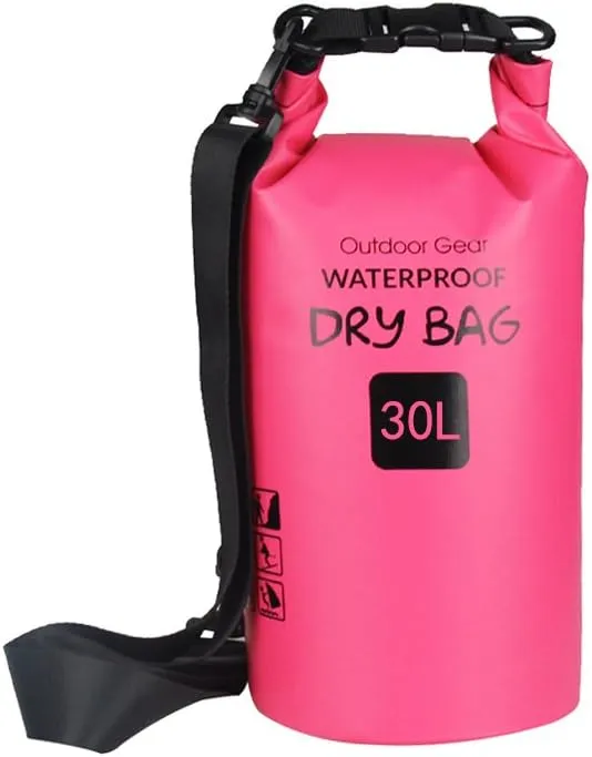 Outdoor Sports Dry Bag Sack, Waterproof 20L/25L/30L Heavy-Duty 500D Rollup Storage Pouch for Kayaking Boating Rafting Fishing Camping Swimming Canoeing Snowboarding