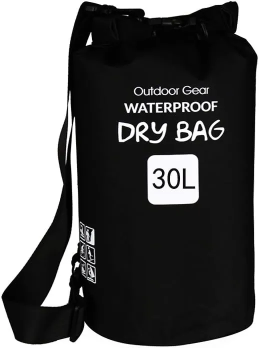 Outdoor Sports Dry Bag Sack, Waterproof 20L/25L/30L Heavy-Duty 500D Rollup Storage Pouch for Kayaking Boating Rafting Fishing Camping Swimming Canoeing Snowboarding