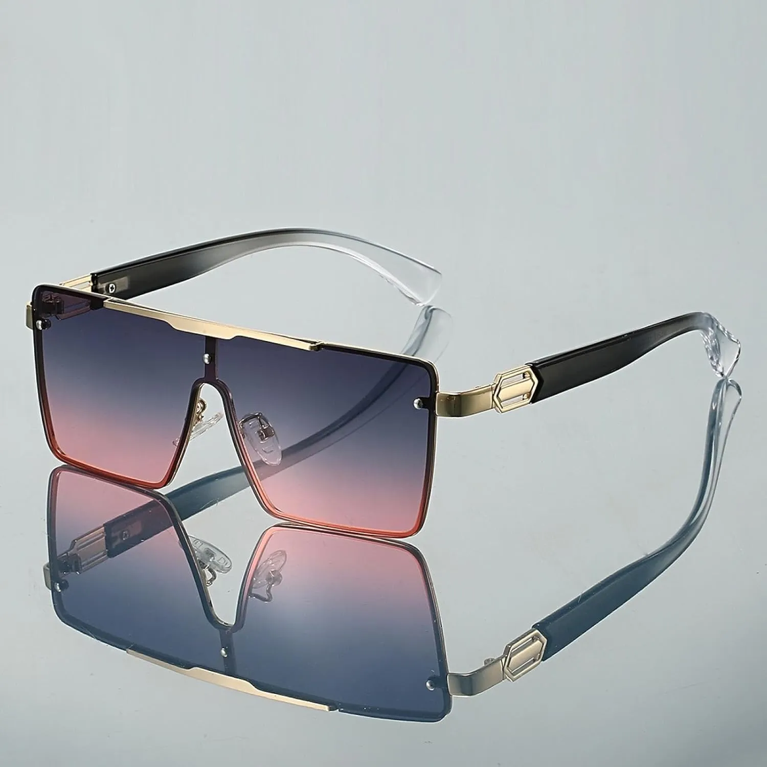 Oversize Sunglasses Women Fashion Gradient Multi-color Outdoor Shades Women Trendy Casual Sun Glasses