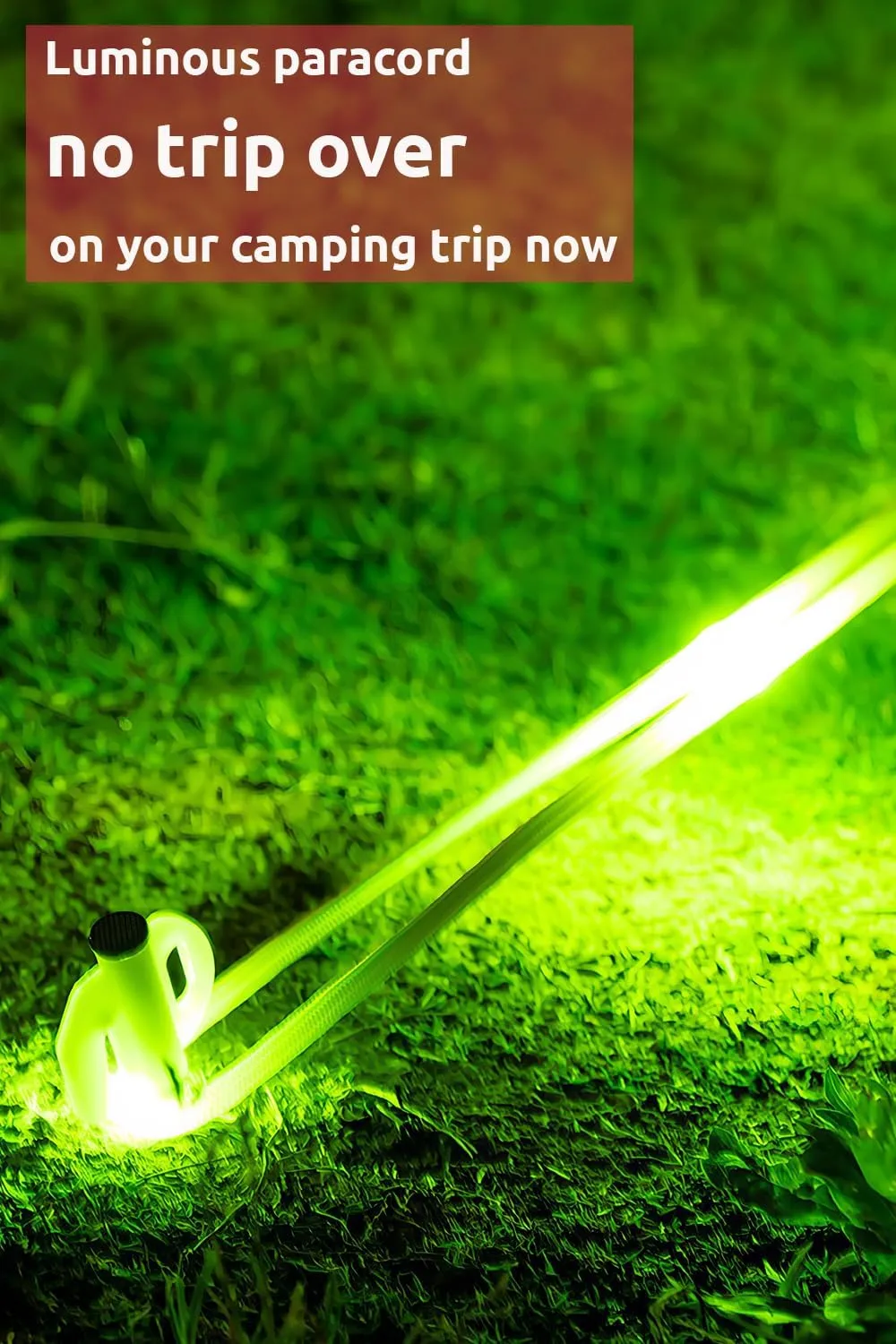 P auke'réi Luminous Paracord Light, Camping Rope Light, Tent Wind Rope Light, Warning Light, Waterproof Marine Rope, Nylon Rope, Outdoor LED Rope Light, Φ6mm, L16.4ft / 5m (Blue, 2 pcs)