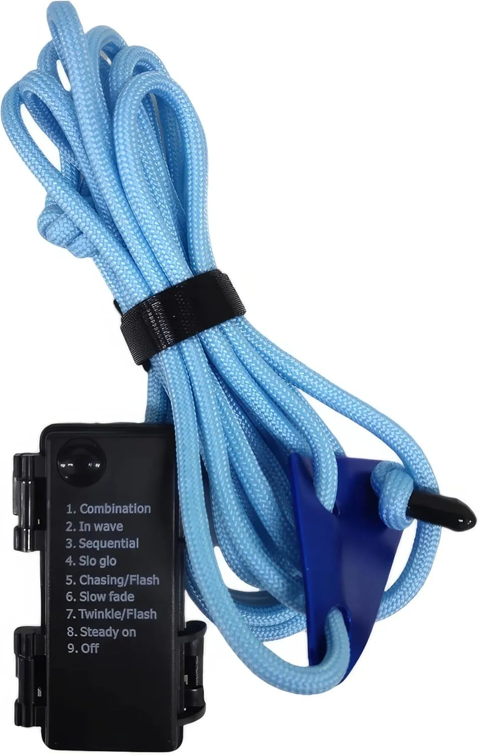 P auke'réi Luminous Paracord Light, Camping Rope Light, Tent Wind Rope Light, Warning Light, Waterproof Marine Rope, Nylon Rope, Outdoor LED Rope Light, Φ6mm, L16.4ft / 5m (Blue, 2 pcs)