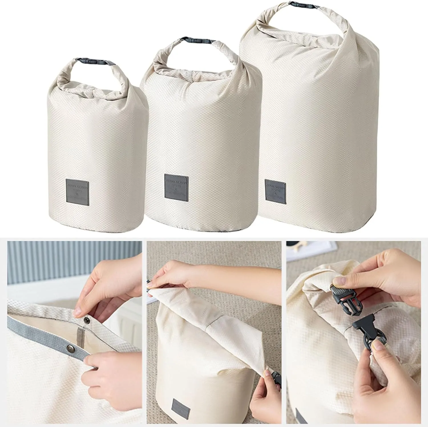 Pack of 3 Ultralights Waterproof Dry Bags for Camping Hiking and Motorcycle Adventures Portable Stuff Sacks Set
