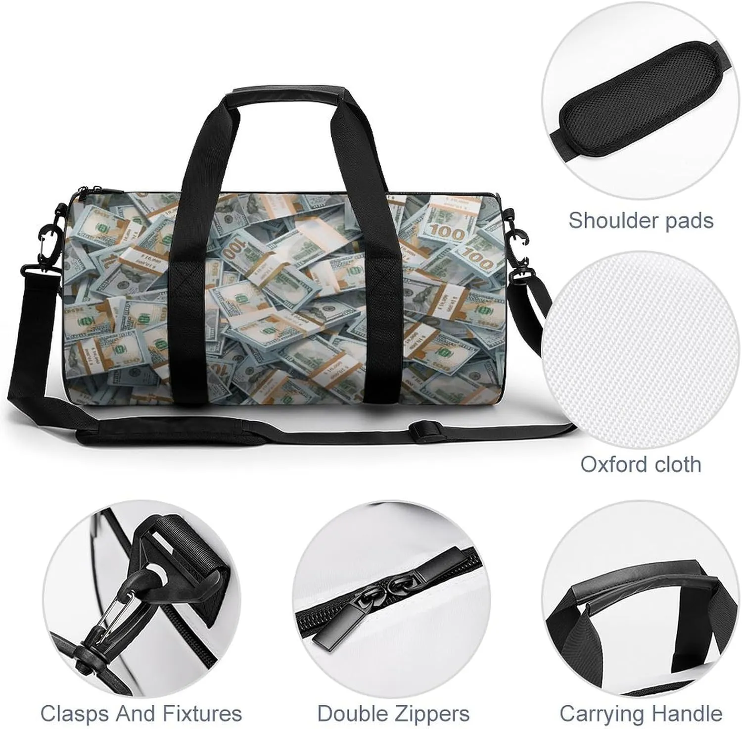 Paisley Headscarf Pattern Fitness Bag Waterproof And Stain Resistant Suitable for Unisex