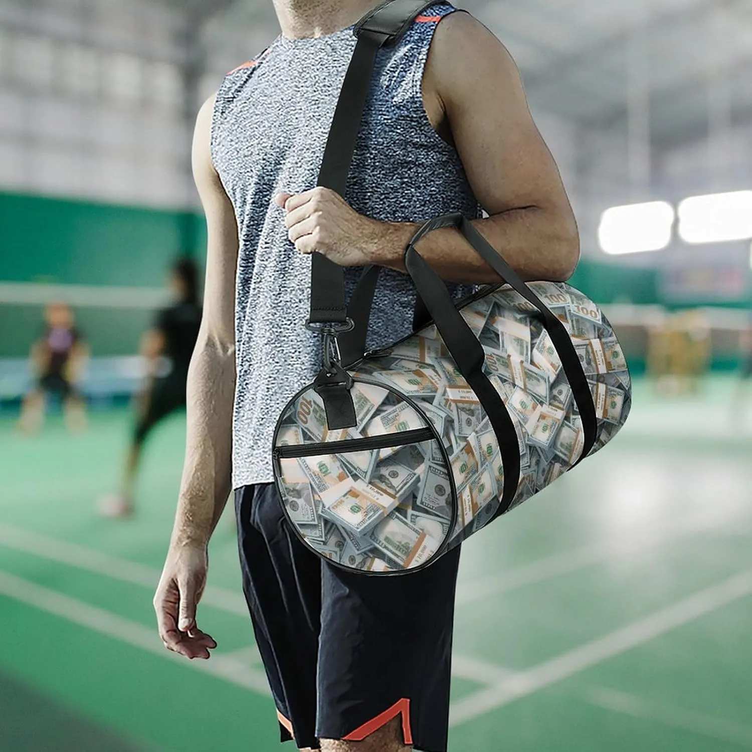 Paisley Headscarf Pattern Fitness Bag Waterproof And Stain Resistant Suitable for Unisex
