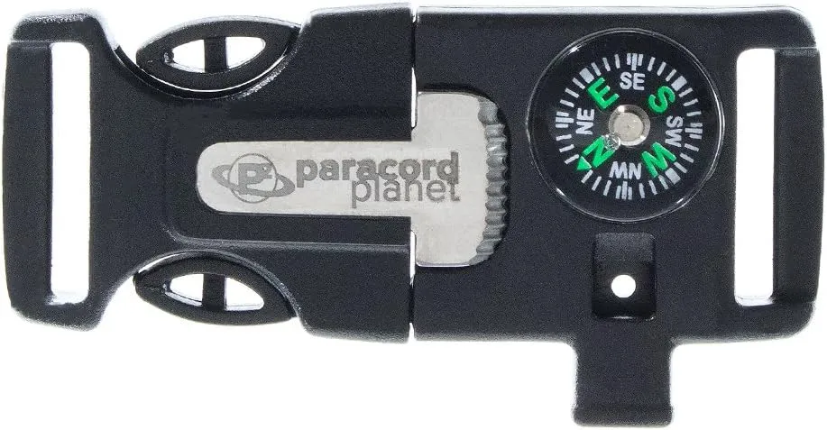 Paracord Planet Plastic Side Release Emergency Survival Utility Buckles & Whistle Buckles – Choose from 1/2”, 5/8” or 3/4”
