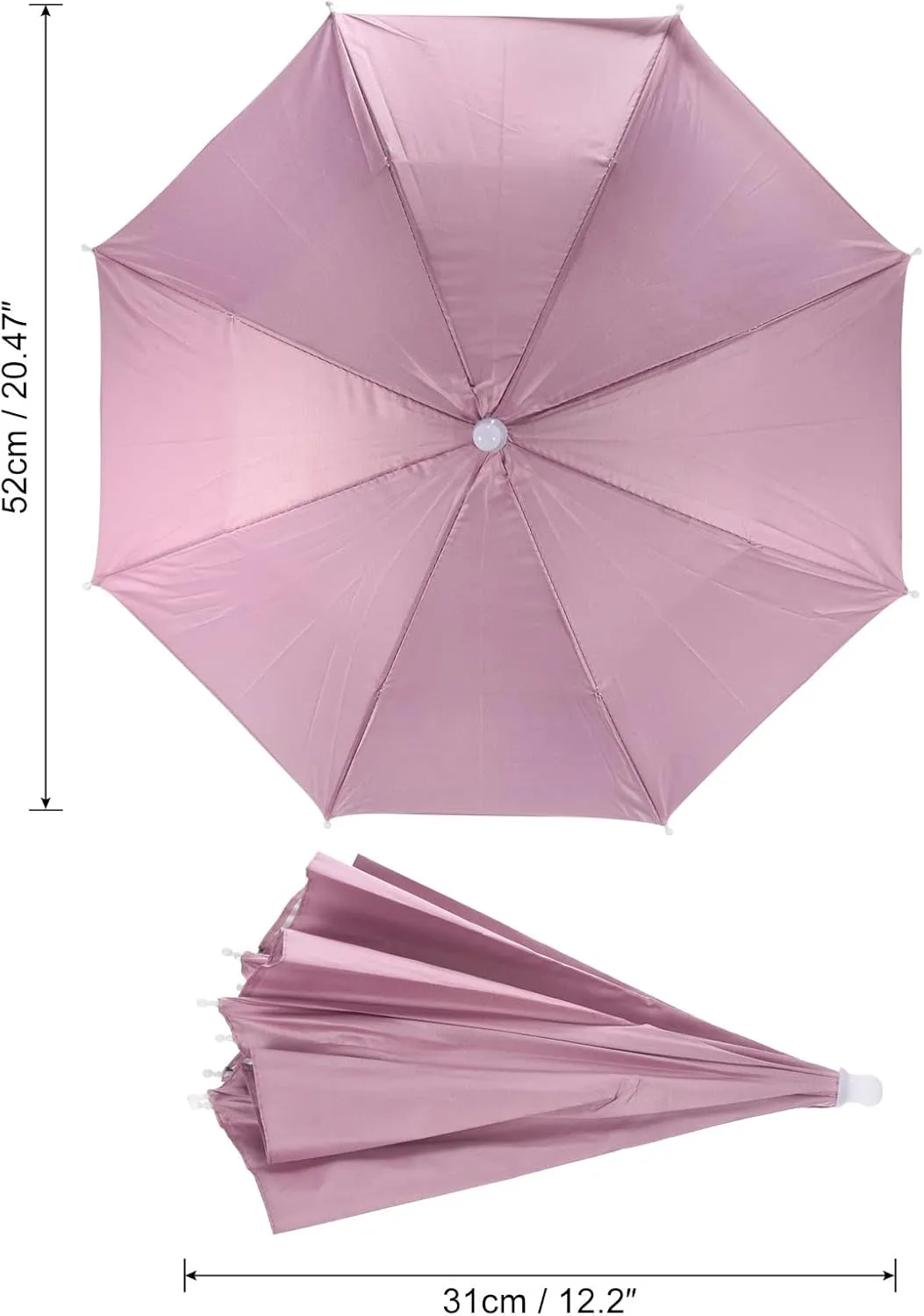 PATIKIL Fishing Umbrella Hat Elastic Folding Sun Rain Cap Head Umbrella Hands Free for Outdoor Fishing Camping