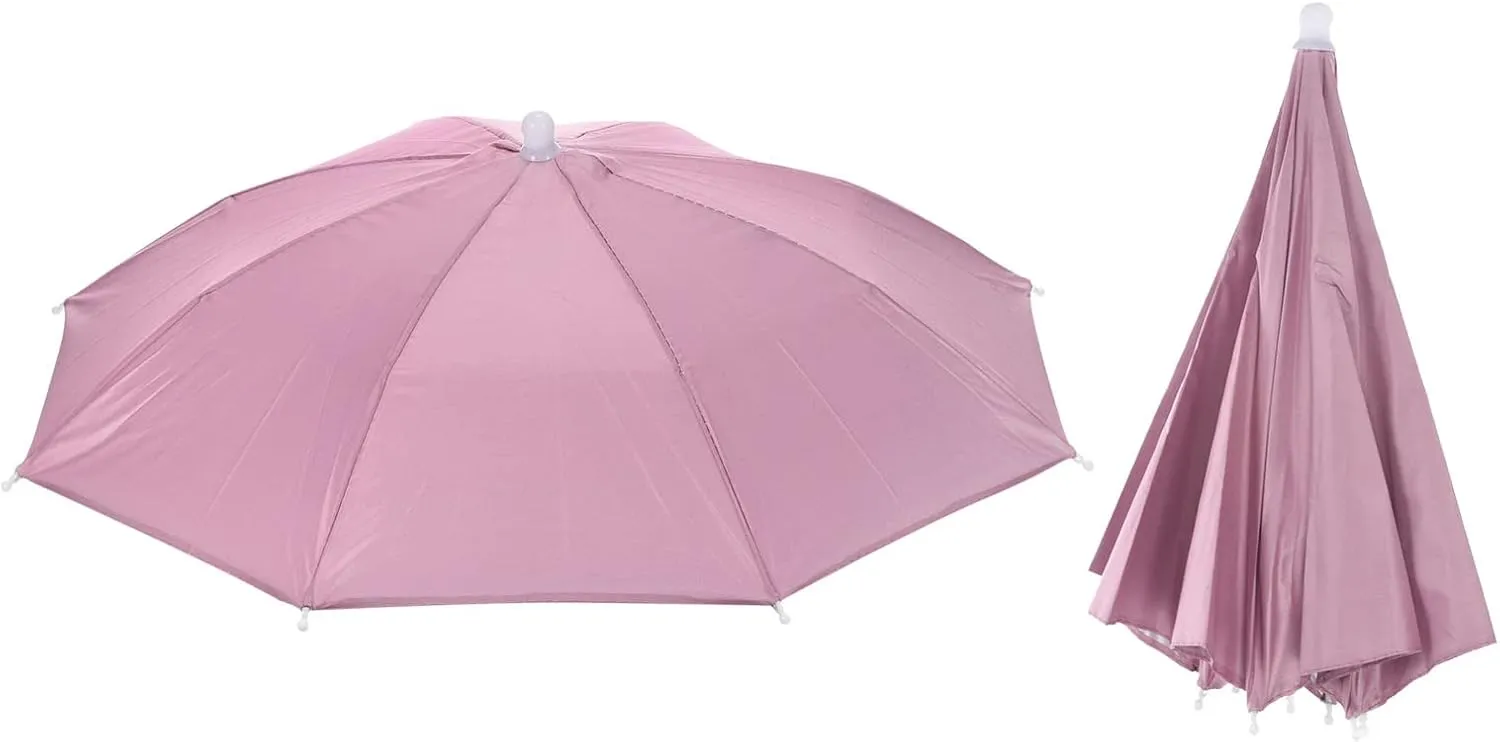 PATIKIL Fishing Umbrella Hat Elastic Folding Sun Rain Cap Head Umbrella Hands Free for Outdoor Fishing Camping