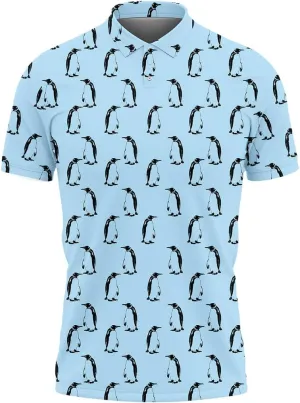 Penguin Polo Golf Shirts for Men Women - Cute Animal Mens Polo Shirts Short Sleeve Mens Polo Shirts Dry Fit Serie 102