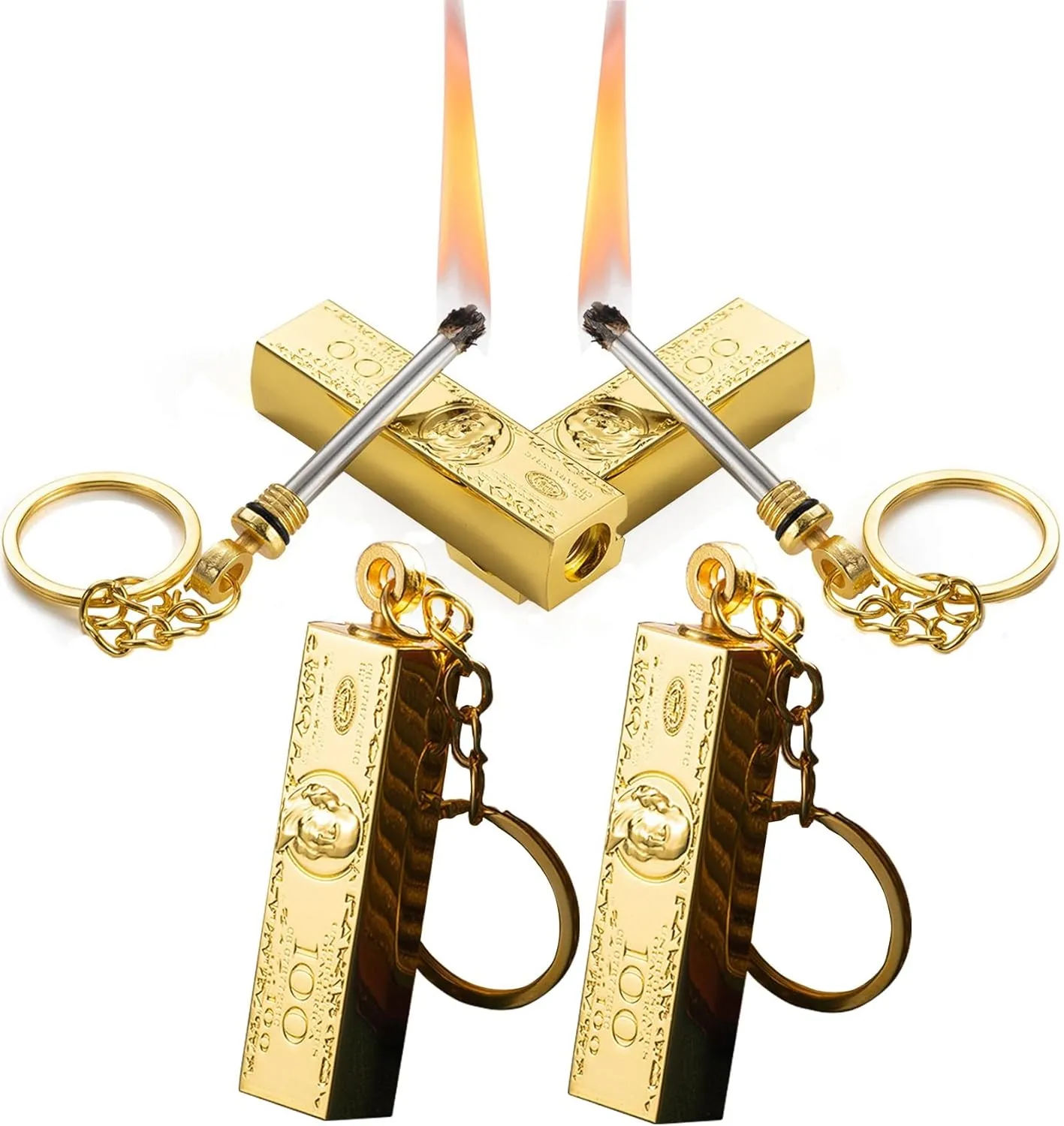 Permanent Match Fire Starter (4-Pack) Waterproof The Forever Lighter for Camping, Hiking, Hunting, Backpacking,Outdoor Survival fire Striker kit