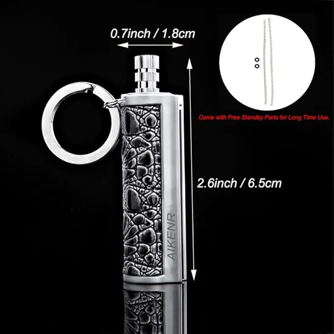 Permanent Match, Keychain Flint Metal Matchstick Fire Starter, Waterproof Emergency Flint Fire Starter for Outdoor Camping Survival,Great Gift