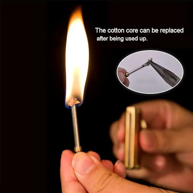 Permanent Match, Keychain Flint Metal Matchstick Fire Starter, Waterproof Emergency Flint Fire Starter for Outdoor Camping Survival,Great Gift