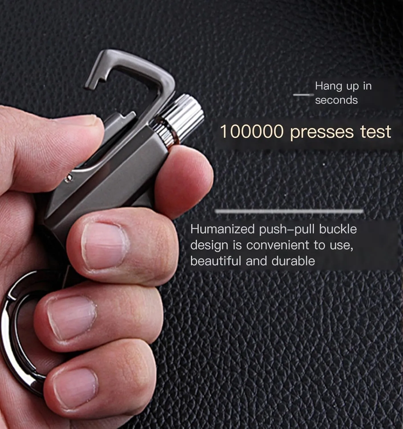 Permanent Match, Metal Forever Match Keychain Lighter, Flint Matchstick Fire Starter for Outdoor Camping Emergency Survival(Black)