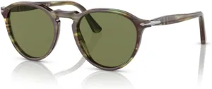 Persol PO3286S Round Sunglasses for Men for Women   BUNDLE With Designer iWear Complimentary Eyewear Kit