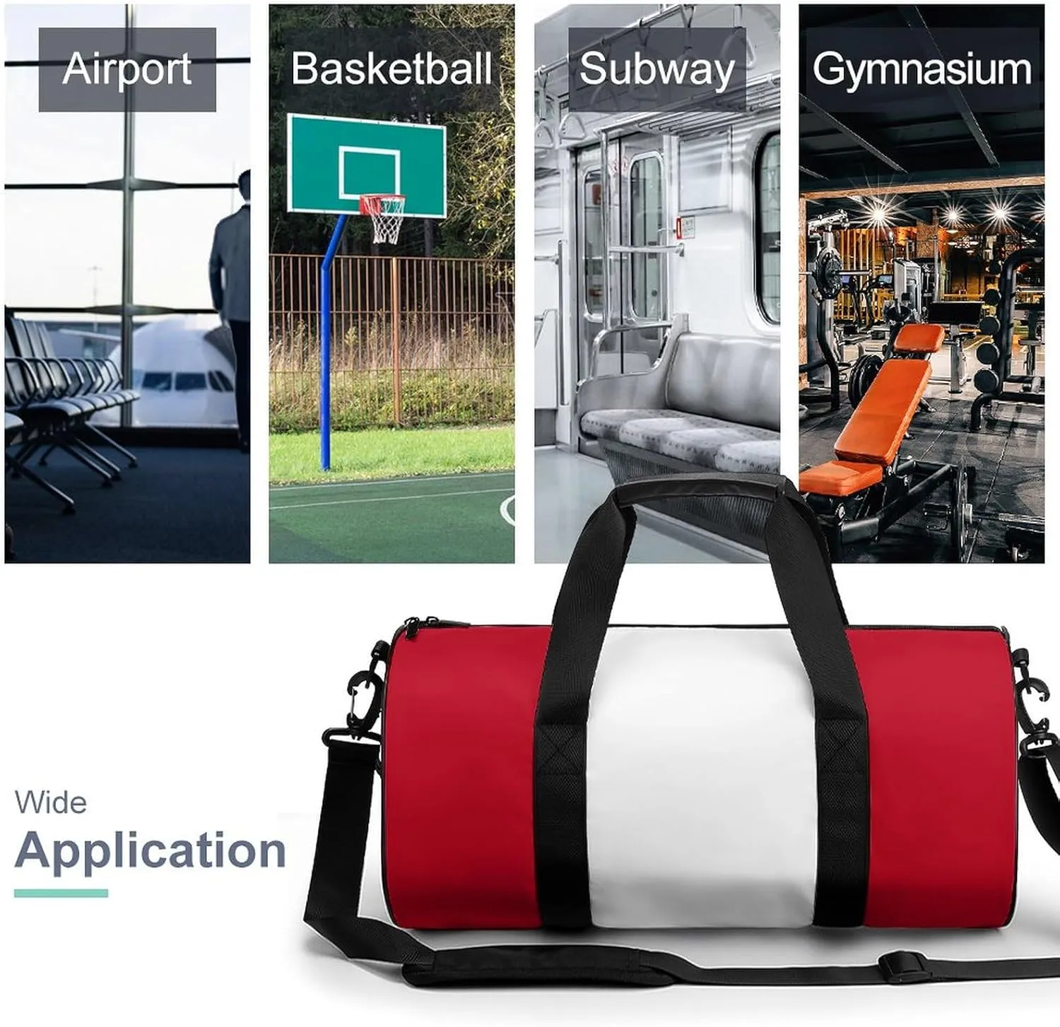 Peru Flag Large Capacity Gym Bag for Men Women Dry Wet Separation Sports Travel Tote