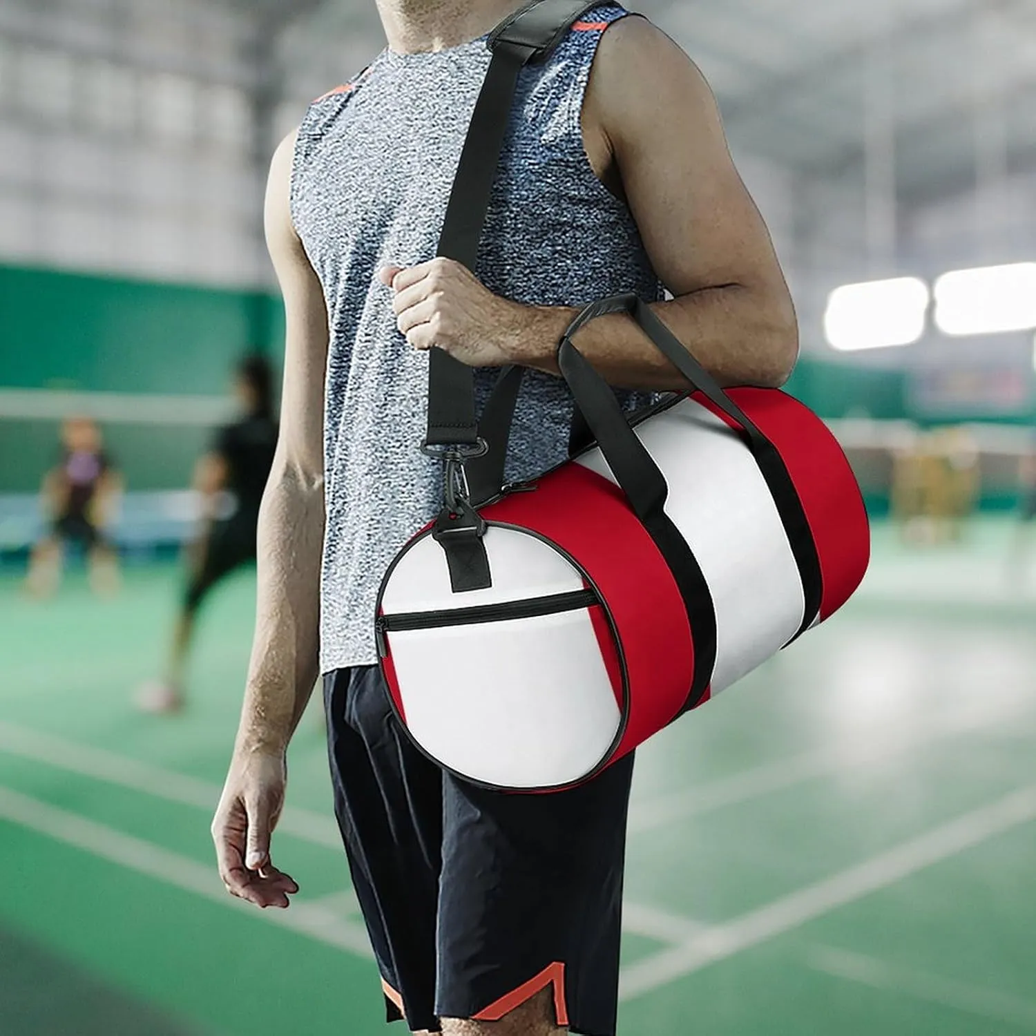 Peru Flag Large Capacity Gym Bag for Men Women Dry Wet Separation Sports Travel Tote
