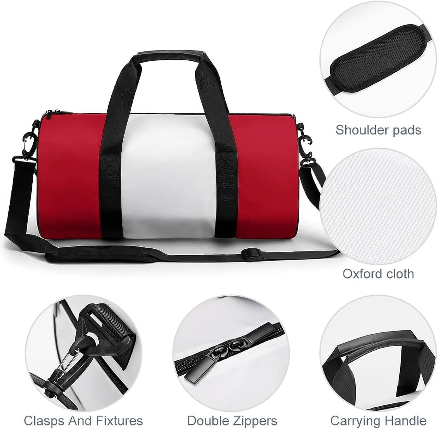 Peru Flag Large Capacity Gym Bag for Men Women Dry Wet Separation Sports Travel Tote
