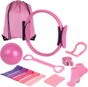 Pilates Essentials Kit for Women,Better Me Pilates Kit,Pilates Ring and Ball Set with Booty & Resistance Bands,25 cm Yoga Ball,Figure-8 Resistance Stretch Bands for Core Strength Glute Toning