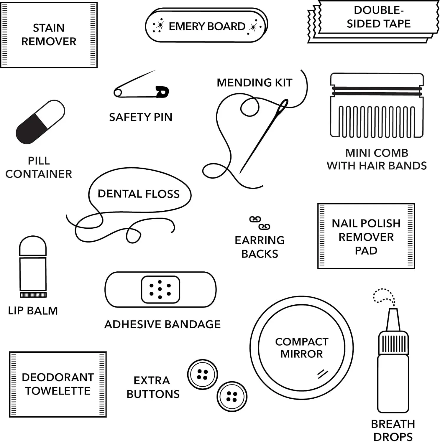 Pinch Provisions Purple Periwinkle Minimergency Kit, Includes 17 Travel-Sized Cosmetic Essentials, Convenient for Purses, Emergency Beauty Accessories, Gifts for Holiday’s & Birthday’s
