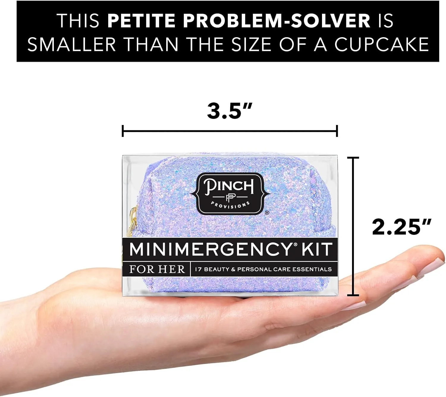 Pinch Provisions Purple Periwinkle Minimergency Kit, Includes 17 Travel-Sized Cosmetic Essentials, Convenient for Purses, Emergency Beauty Accessories, Gifts for Holiday’s & Birthday’s