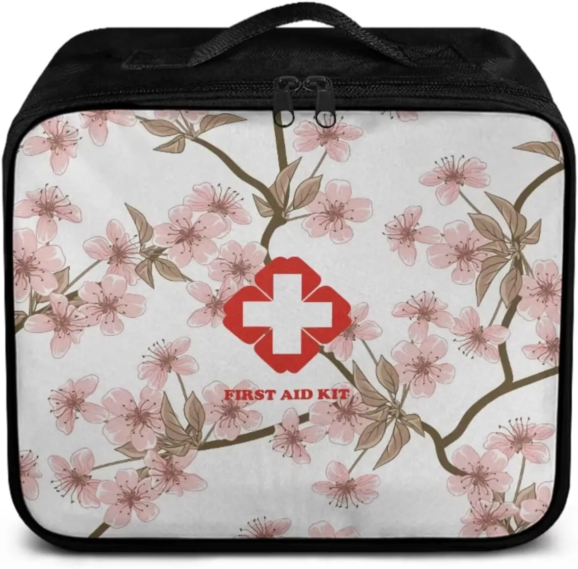 Pink Plum Flower Print Medical kit Bag Empty-First Aid Kit-Medicine Organizer Bag-Medkit-Trauma Aid Kit,Camping-Hiking-Hunting Gear, Essential for Travel and Outdoor Activities (Bag Only)