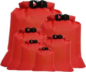 pistro 6 Pack Waterproof Dry Bag, Gym Bag Dry Bags Lightweight Storage Bags, Roll Top Sack Travel Bags Keeps Equipment Dry for