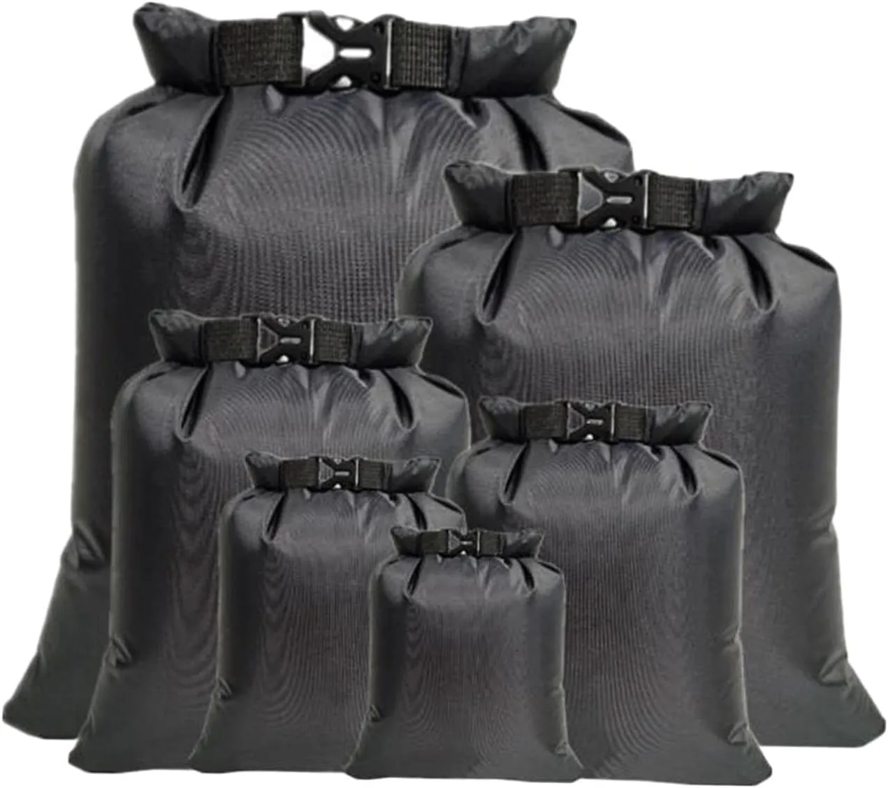 pistro 6 Pack Waterproof Dry Bag, Gym Bag Dry Bags Lightweight Storage Bags, Roll Top Sack Travel Bags Keeps Equipment Dry for