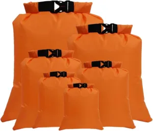 pistro 6 Pack Waterproof Dry Bag, Gym Bag Dry Bags Lightweight Storage Bags, Roll Top Sack Travel Bags Keeps Equipment Dry for
